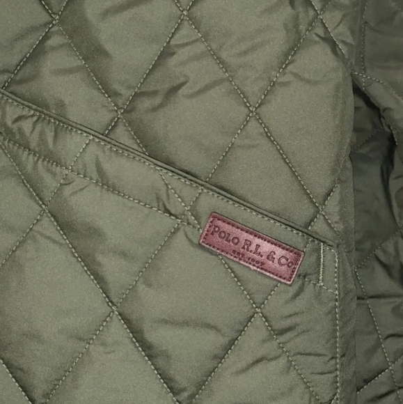 Polo Ralph Lauren Men's Water Repellent Quilted Jacket Company Olive NWT:$298 - Picture 3 of 7